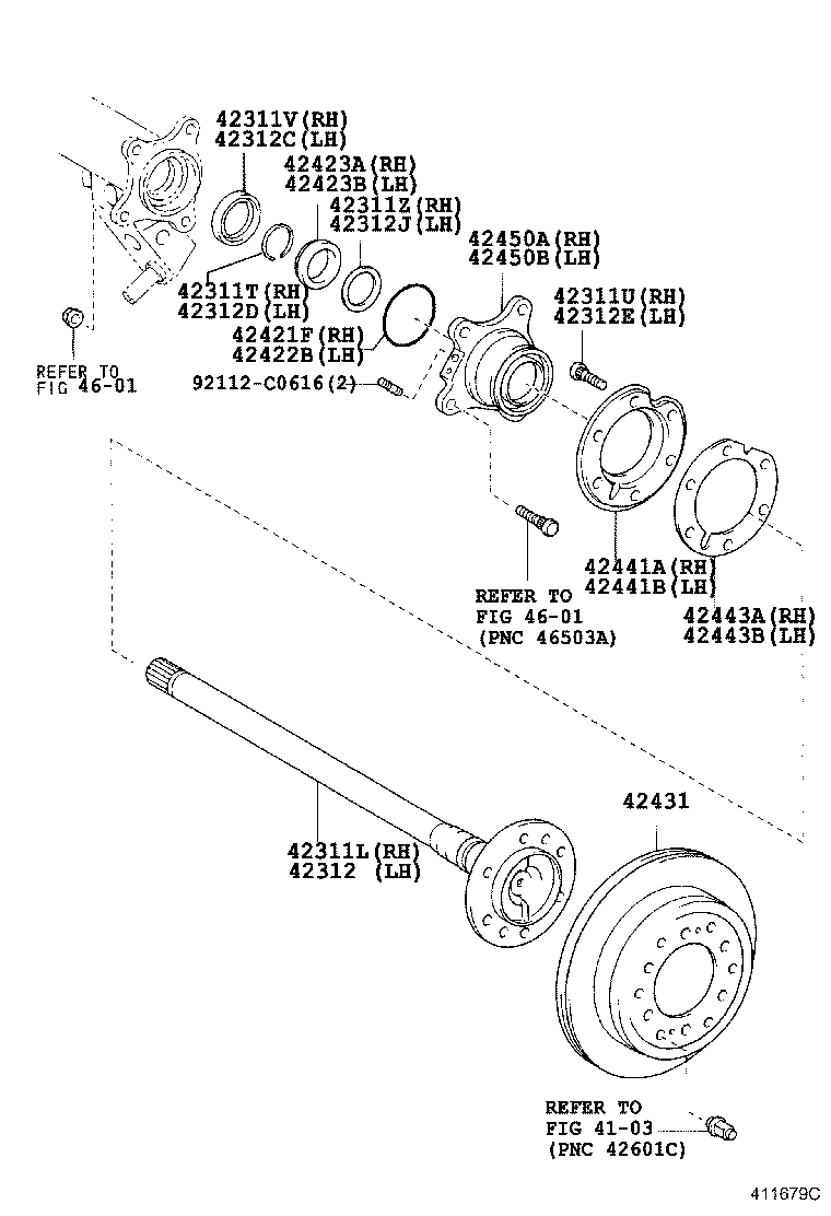 Rear Axle Shaft Hub