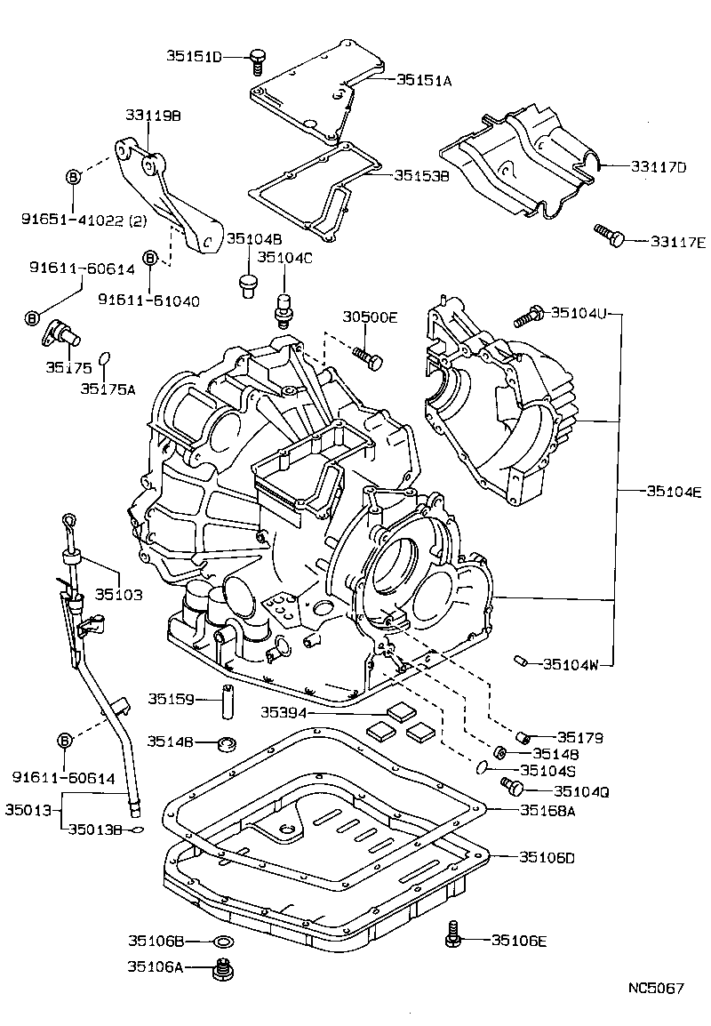 Transmission Case & Oil Pan