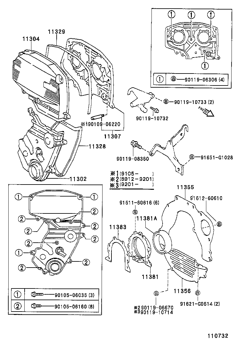 Timing Gear Cover & Rear End Plate