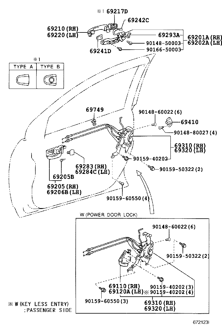 Front Door Lock Handle
