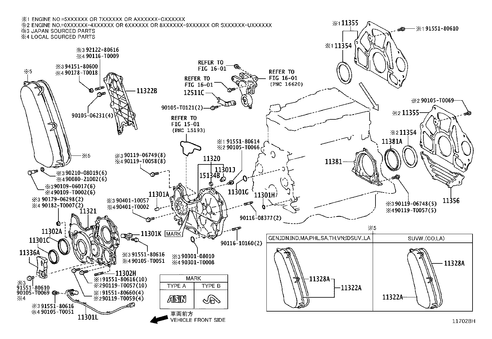 Timing Gear Cover & Rear End Plate