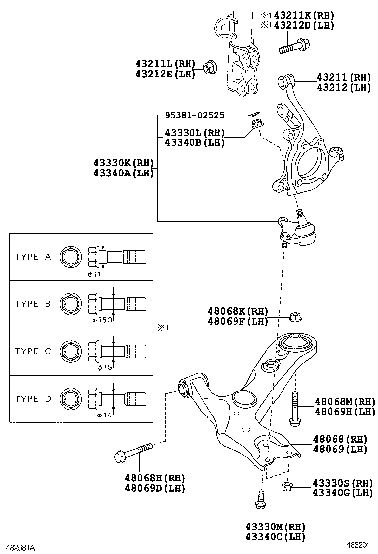 Front Axle Arm Steering Knuckle