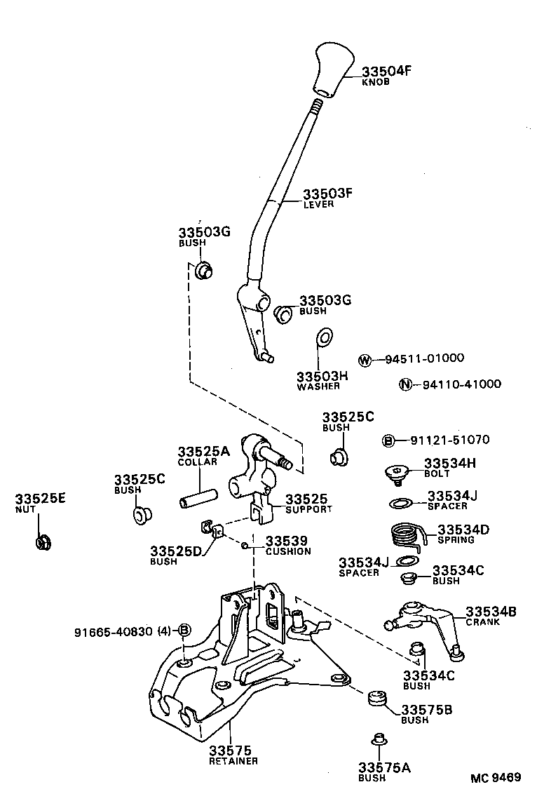 Shift Lever & Retainer