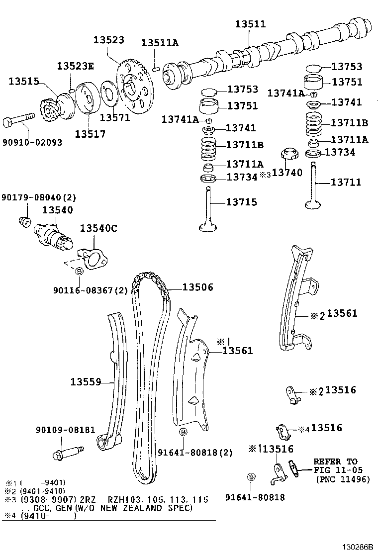 Árbol de levas y válvula