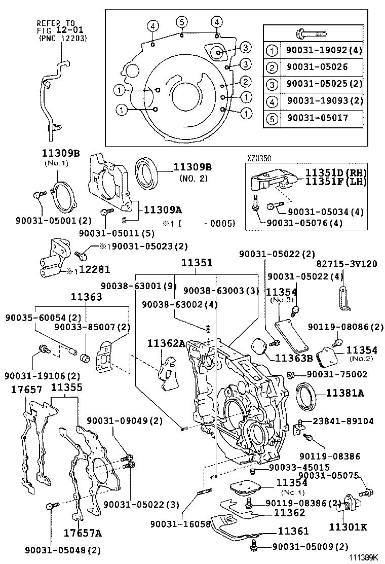 Timing Gear Cover & Rear End Plate