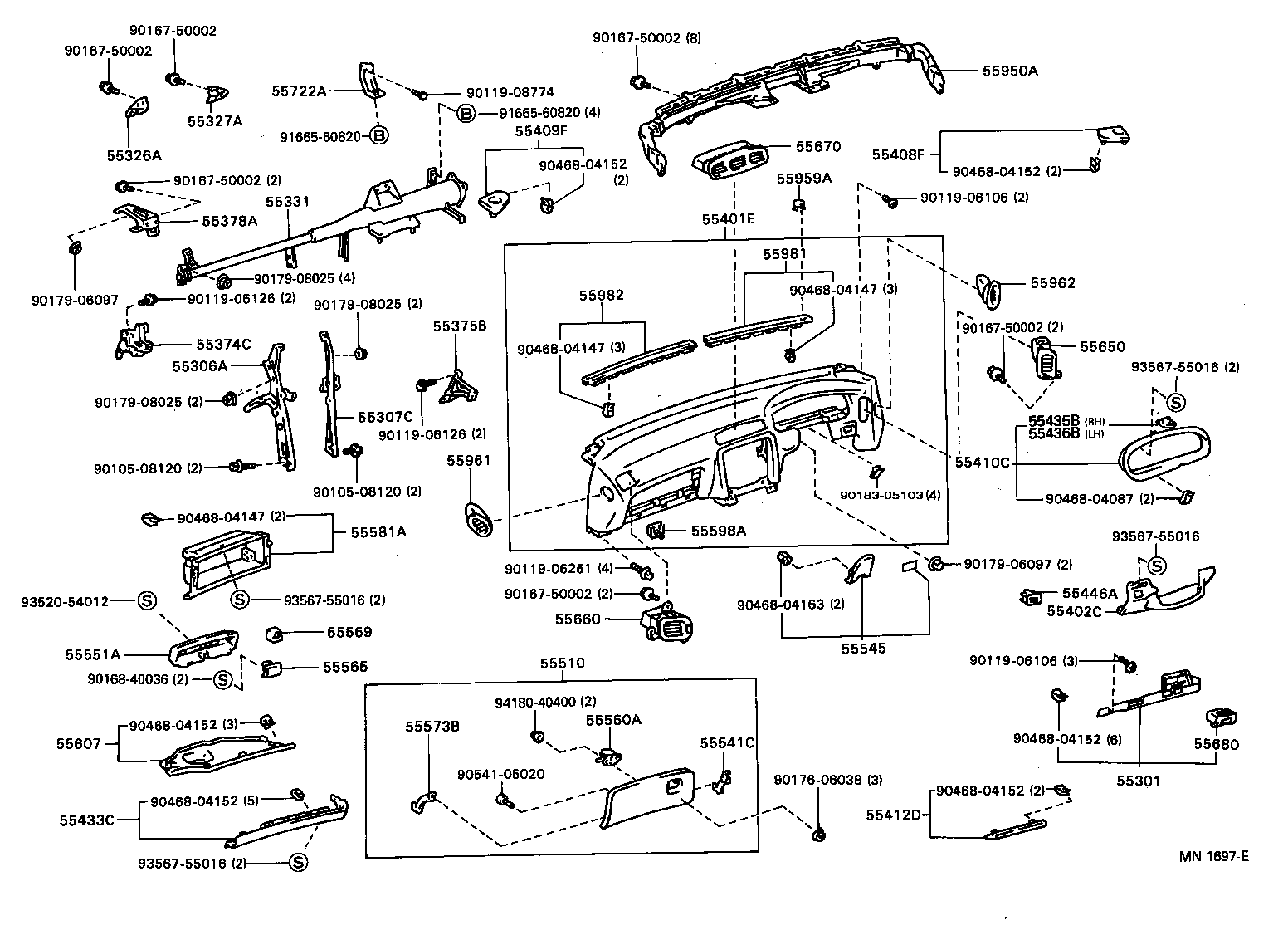 Panel de instrumentos Guantera