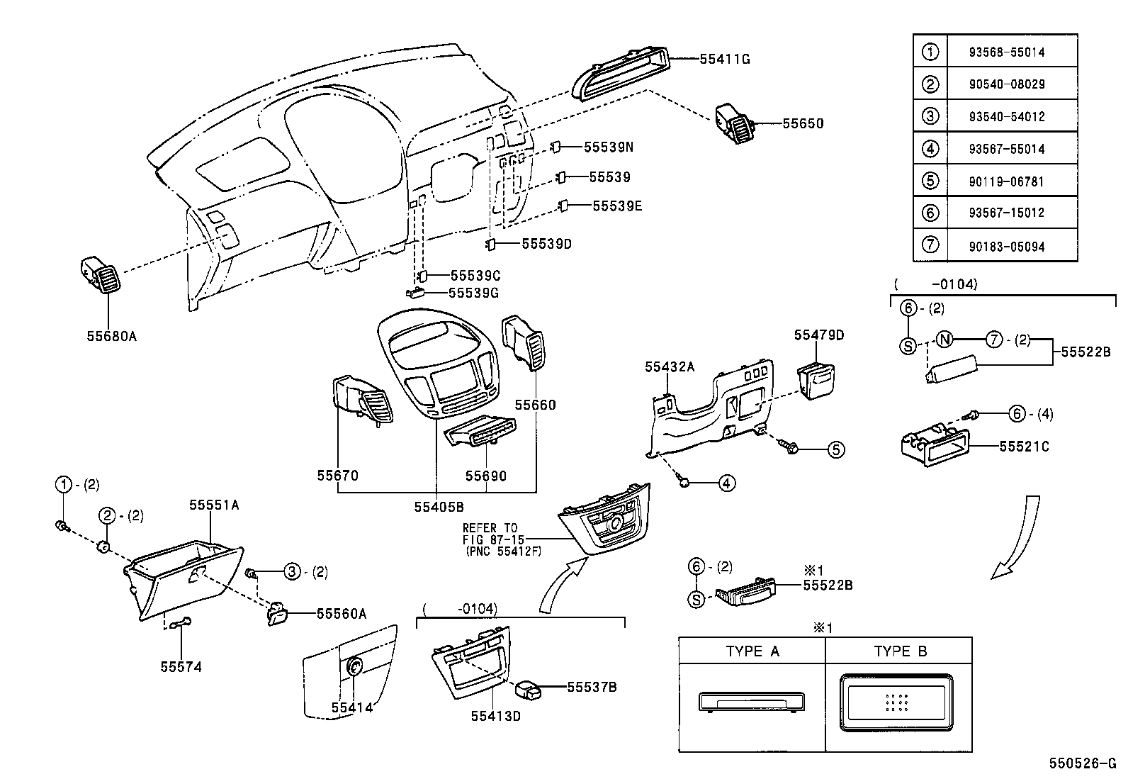 Instrument Panel Glove Compartment
