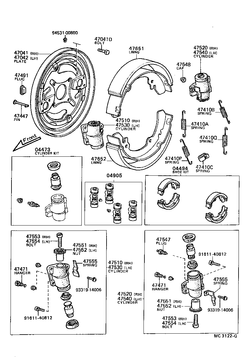 Front Drum Brake Wheel Cylinder