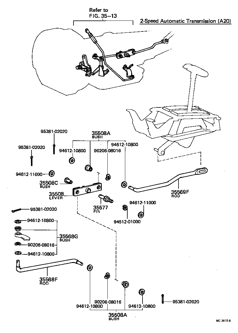 Shift Lever & Retainer