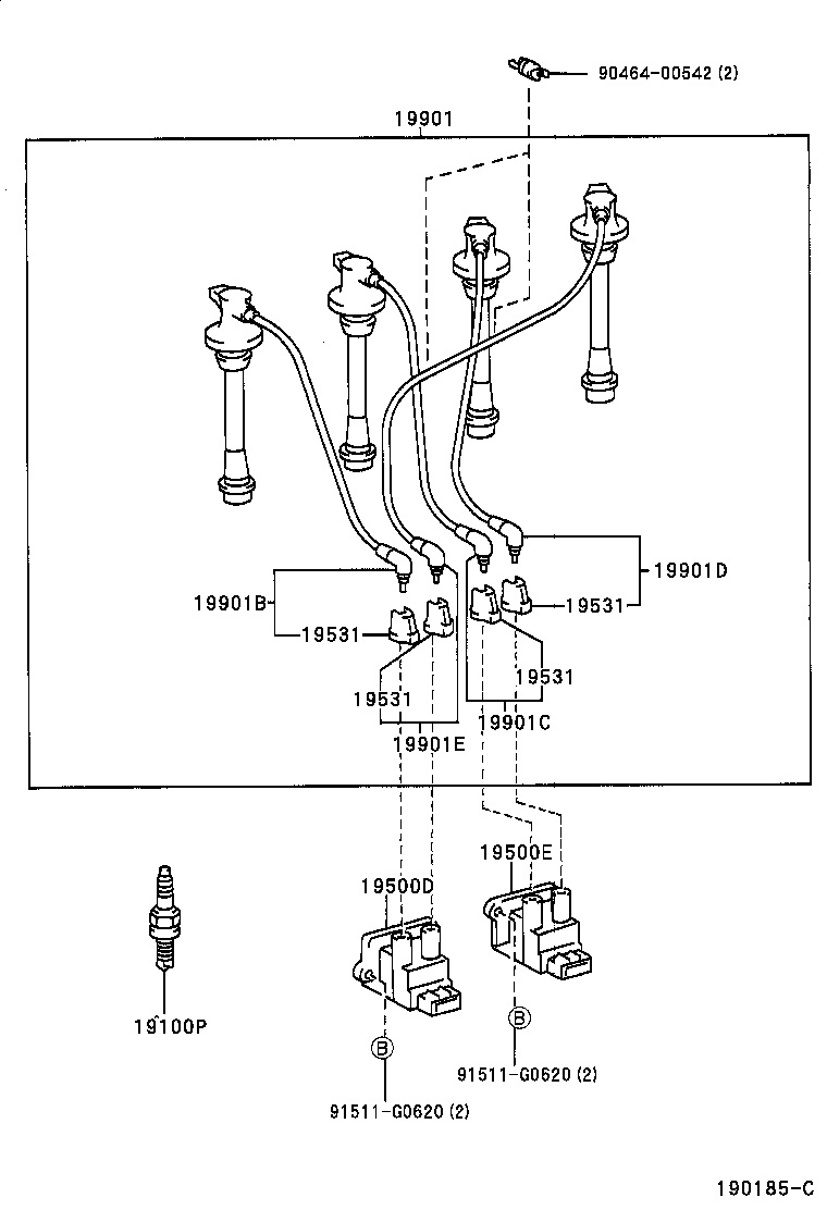 Ignition Coil Spark Plug Glow Plug
