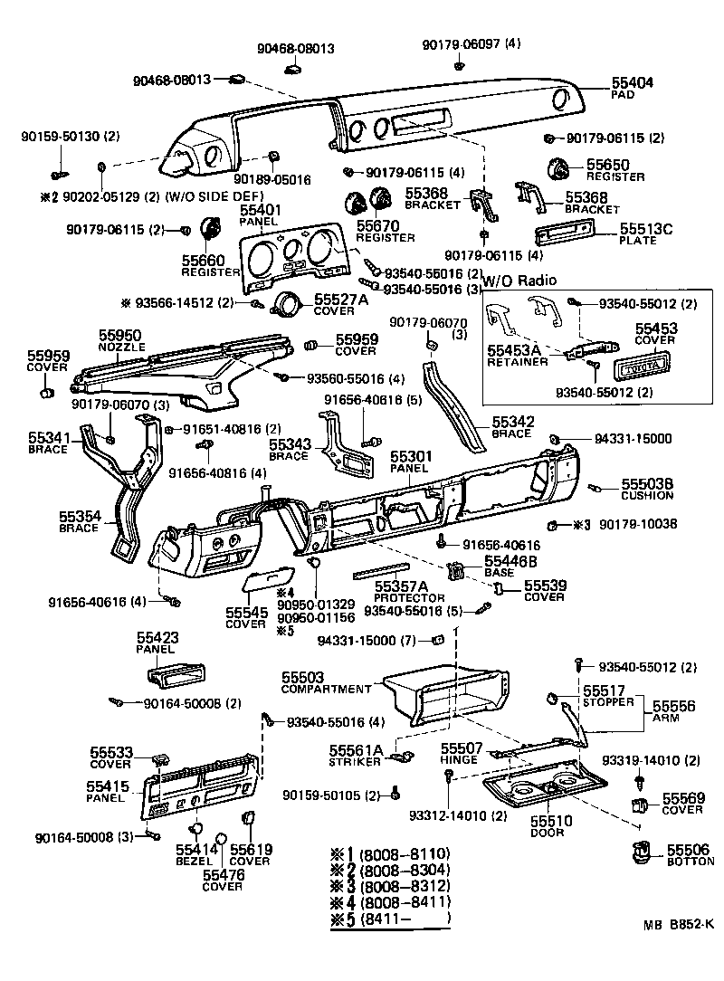 Instrument Panel Glove Compartment