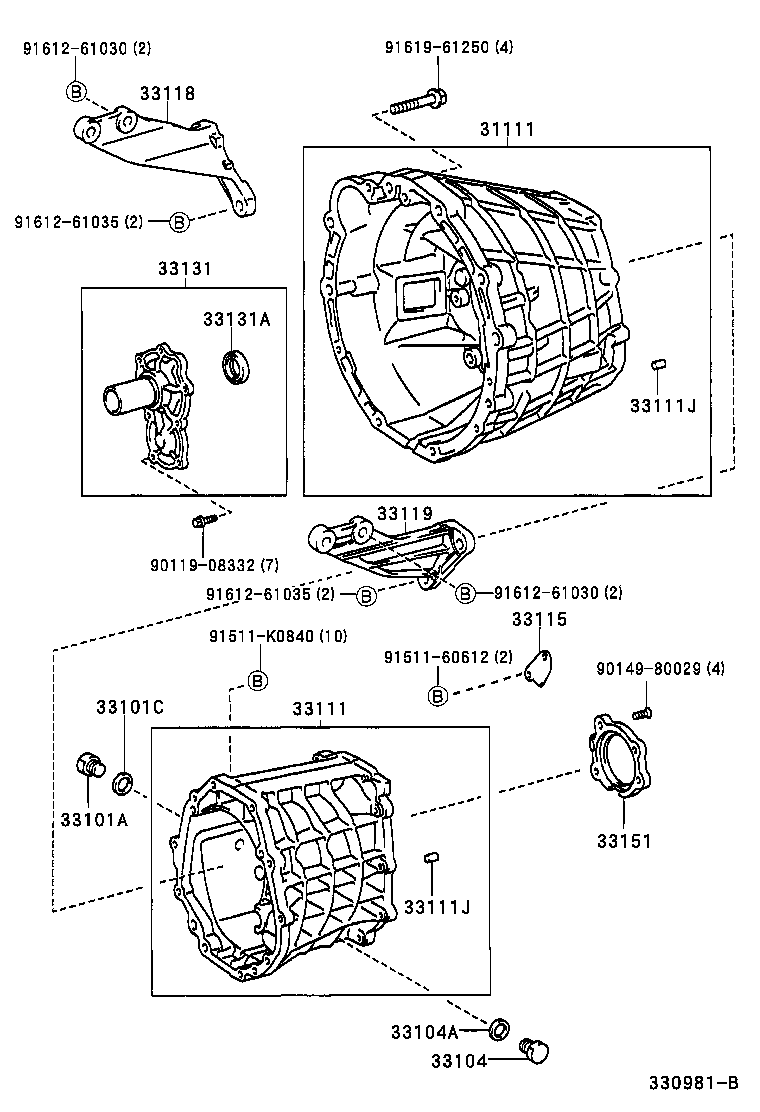 Clutch Housing + Transmission Case