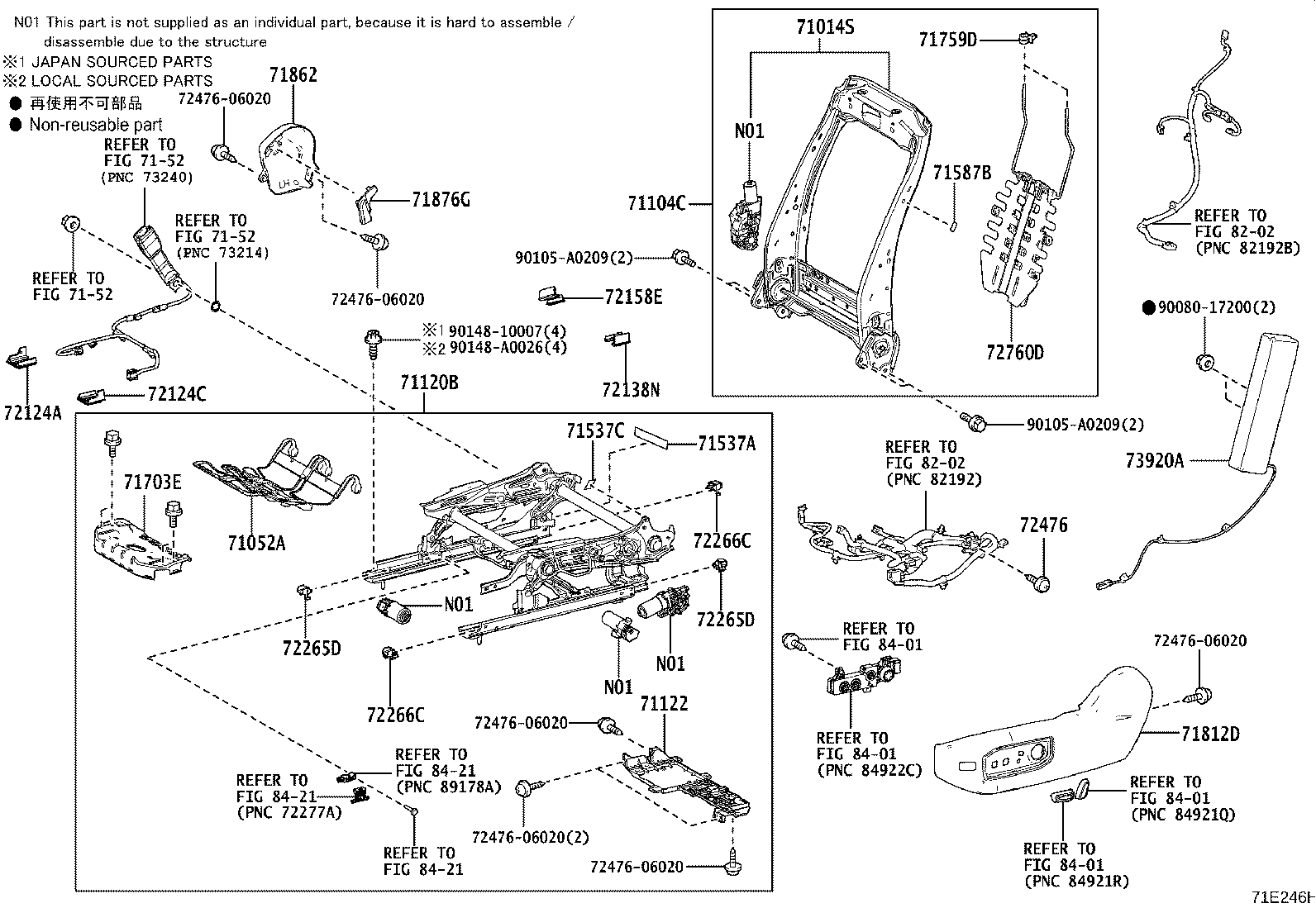 Asiento y pista del asiento