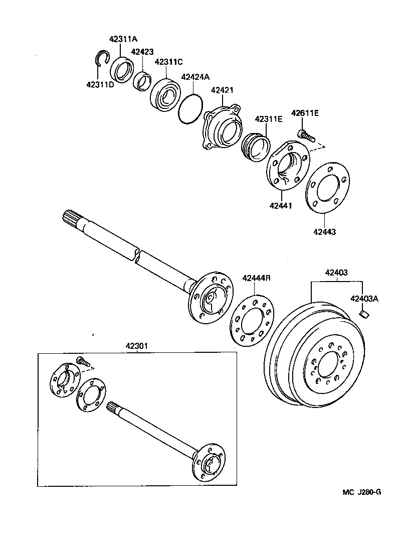 Rear Axle Shaft Hub