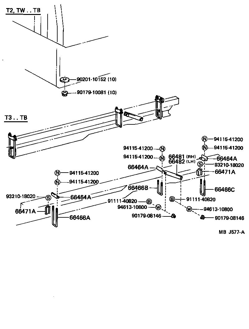 Montaje trasero del cuerpo