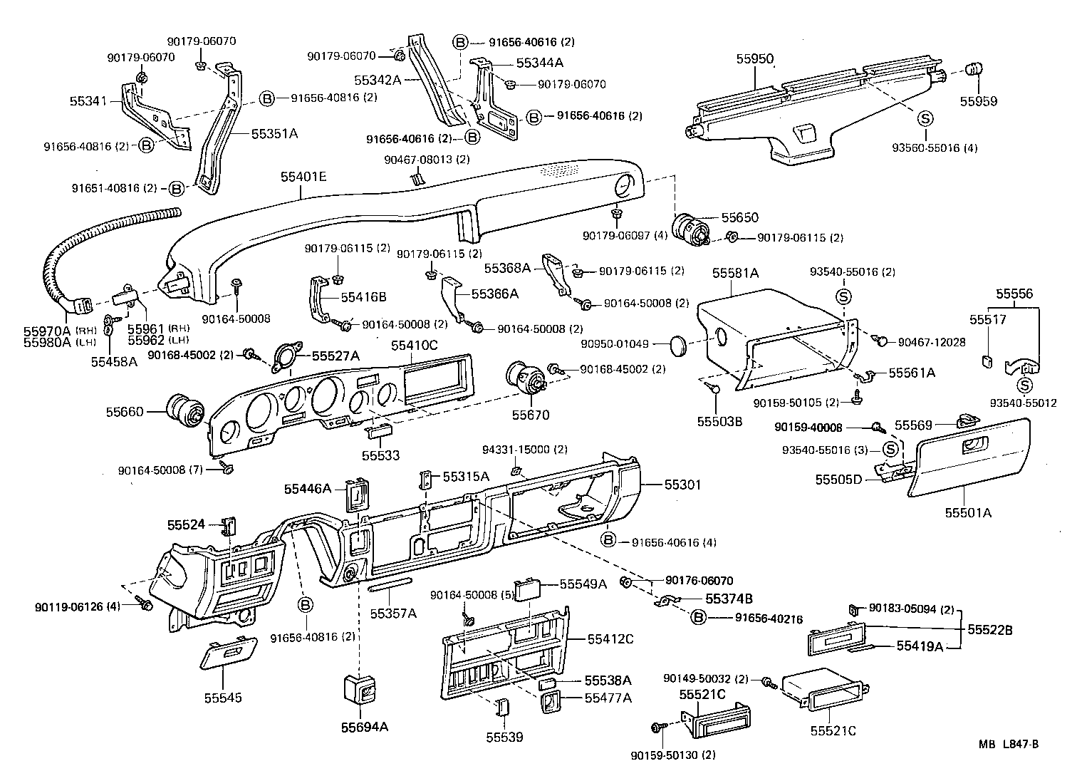 Instrument Panel Glove Compartment