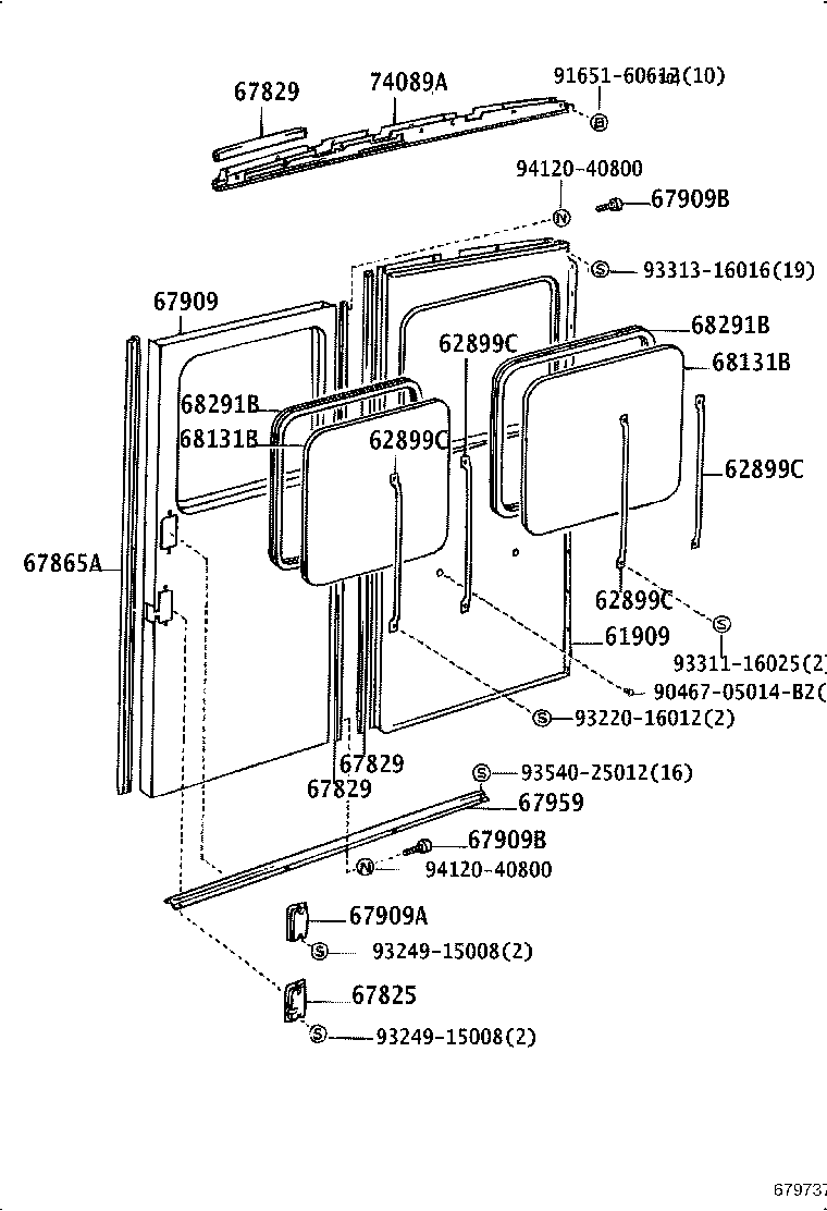 Separation Door Panel Glass