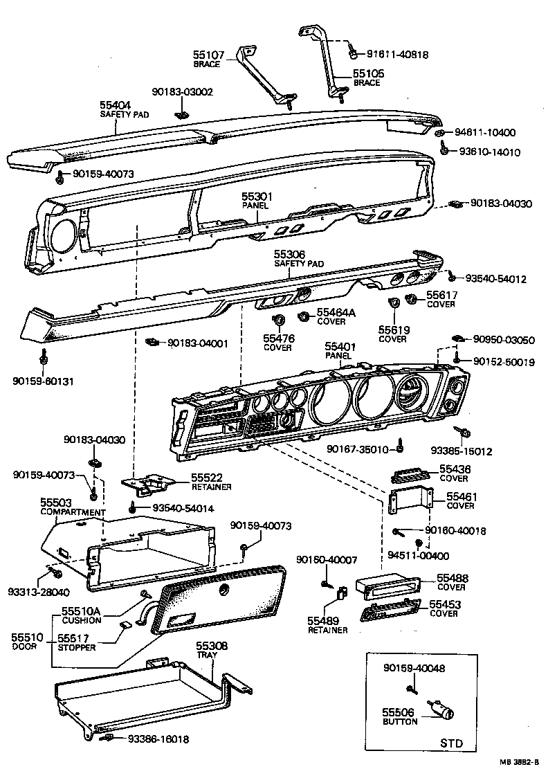 Instrument Panel Glove Compartment