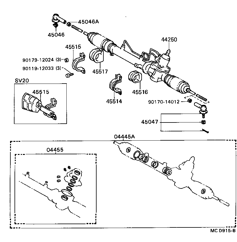 Enlace del mecanismo de dirección