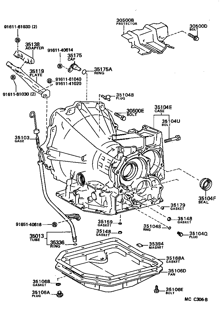 Transmission Case & Oil Pan