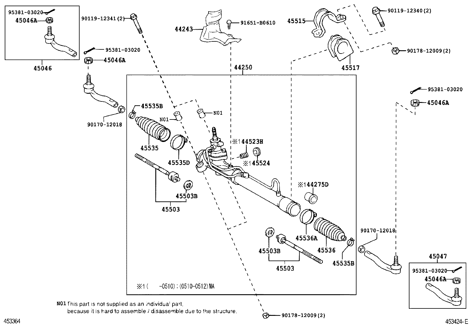 Enlace del mecanismo de dirección