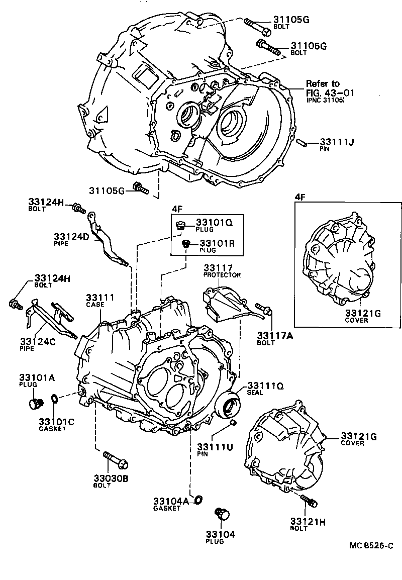 Clutch Housing + Transmission Case