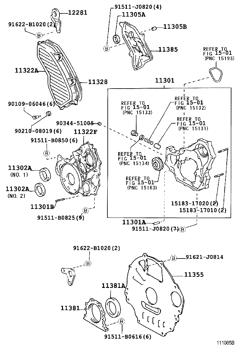 Timing Gear Cover & Rear End Plate