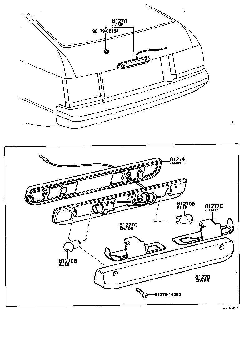 Lámpara de matrícula trasera