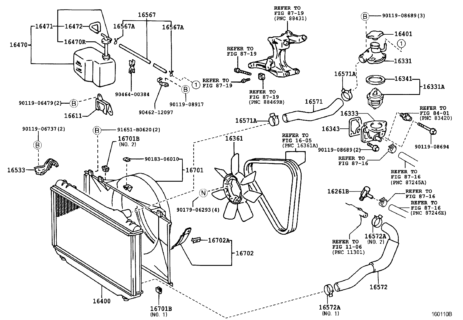 Salida de agua del radiador