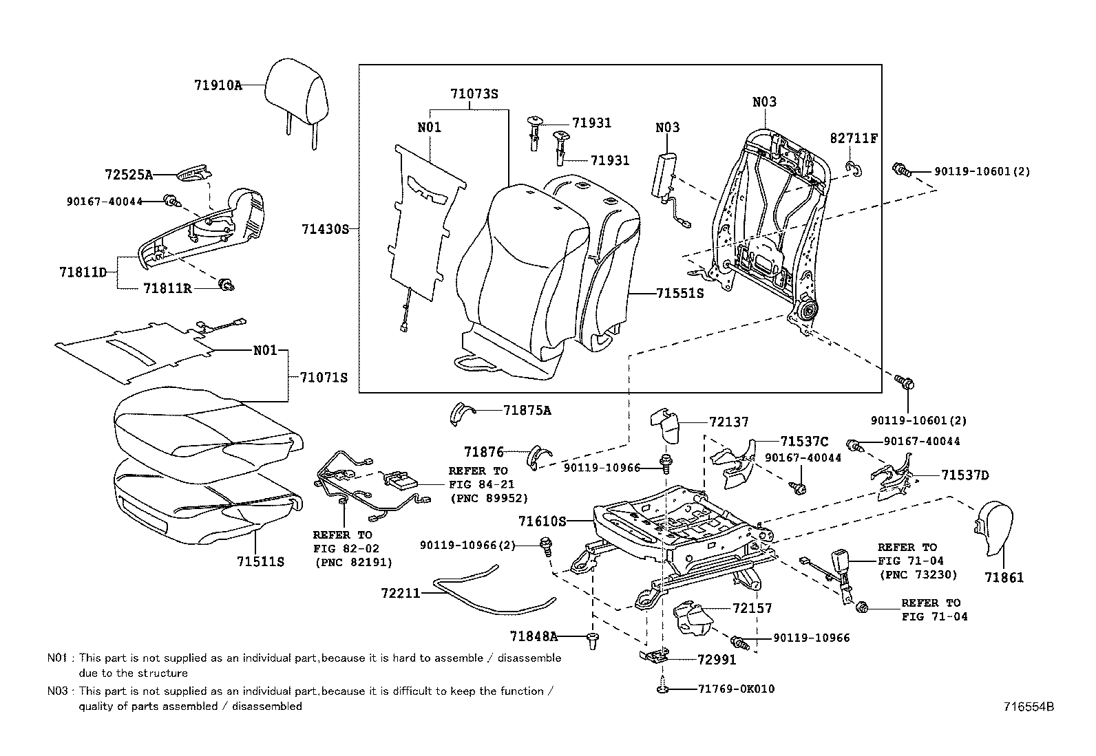 Asiento delantero y riel del asiento
