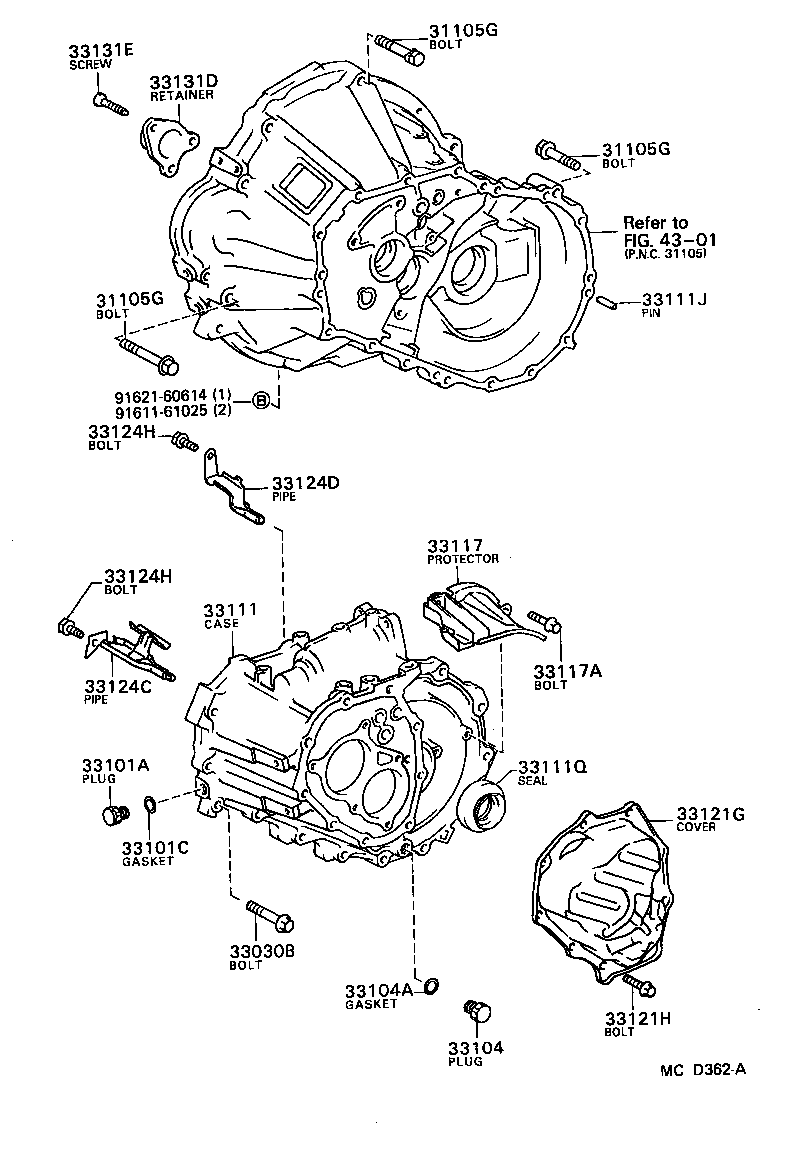 Clutch Housing + Transmission Case