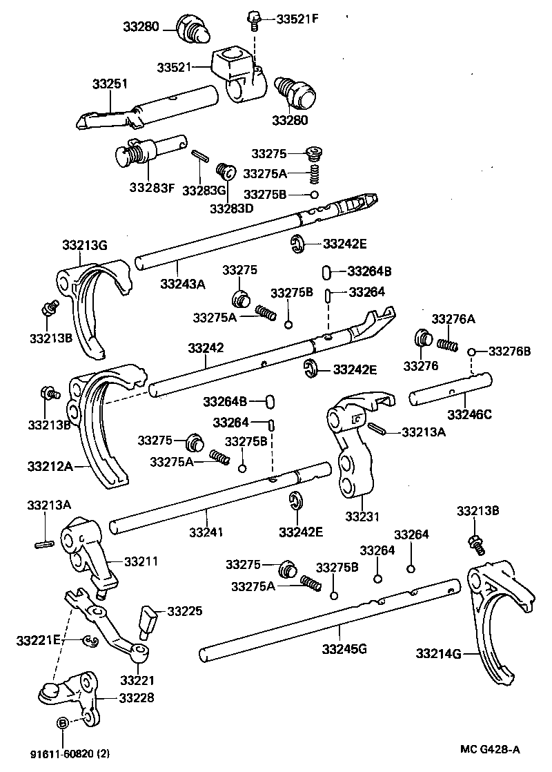 Gear Shift Fork Lever Shaft