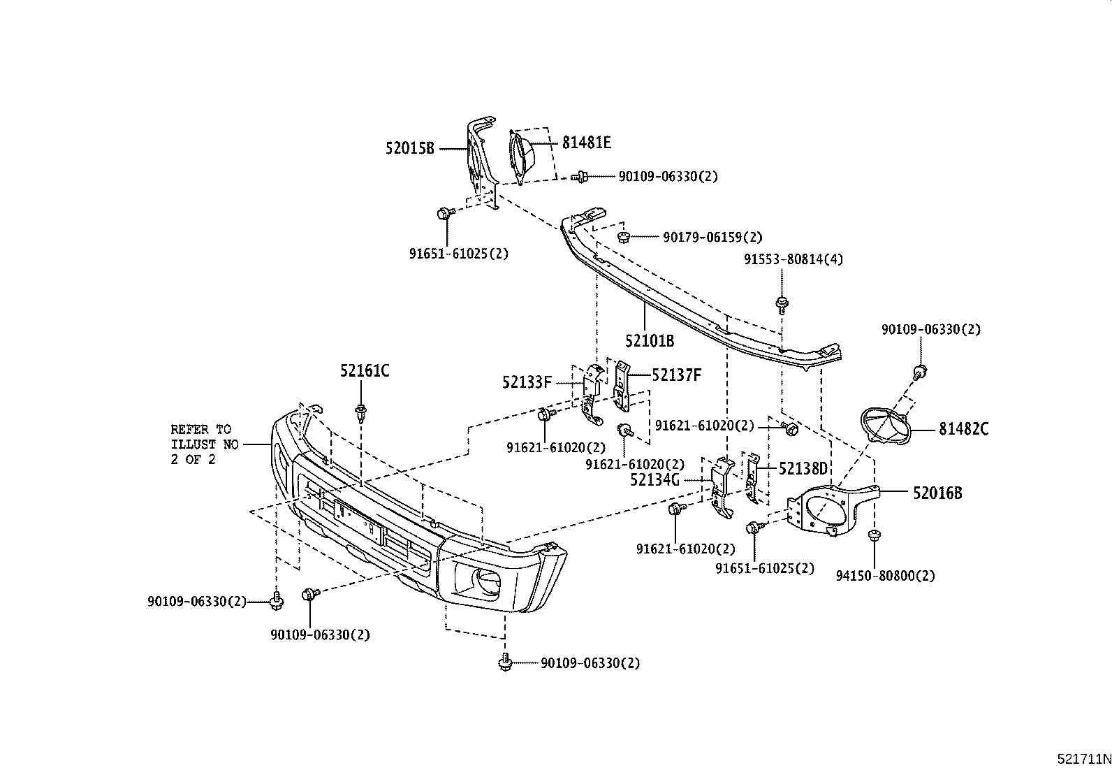 Front Bumper Bumper Stay