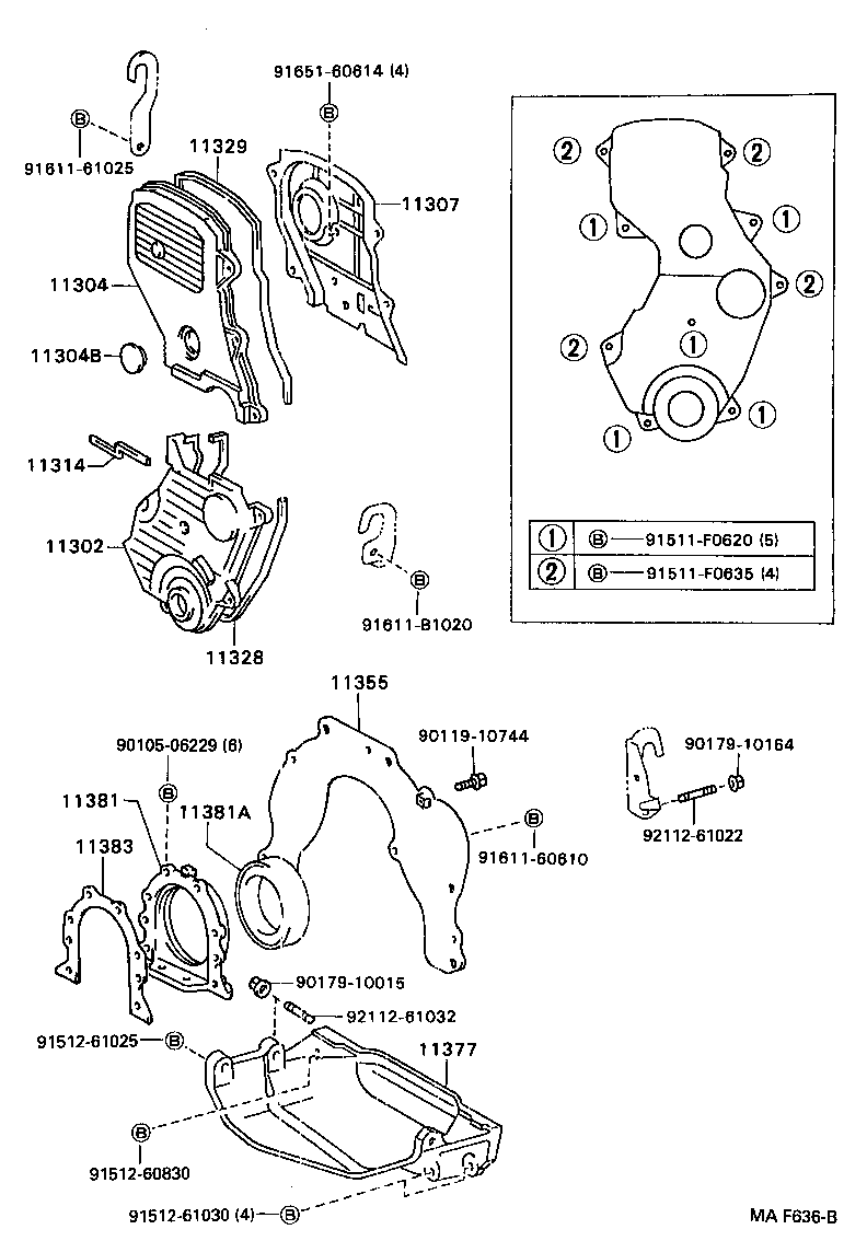 Timing Gear Cover & Rear End Plate