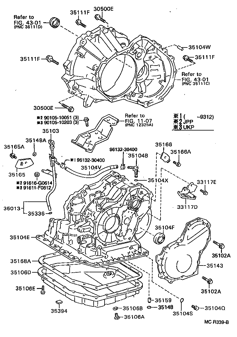 Caja de transmisión y cárter de aceite