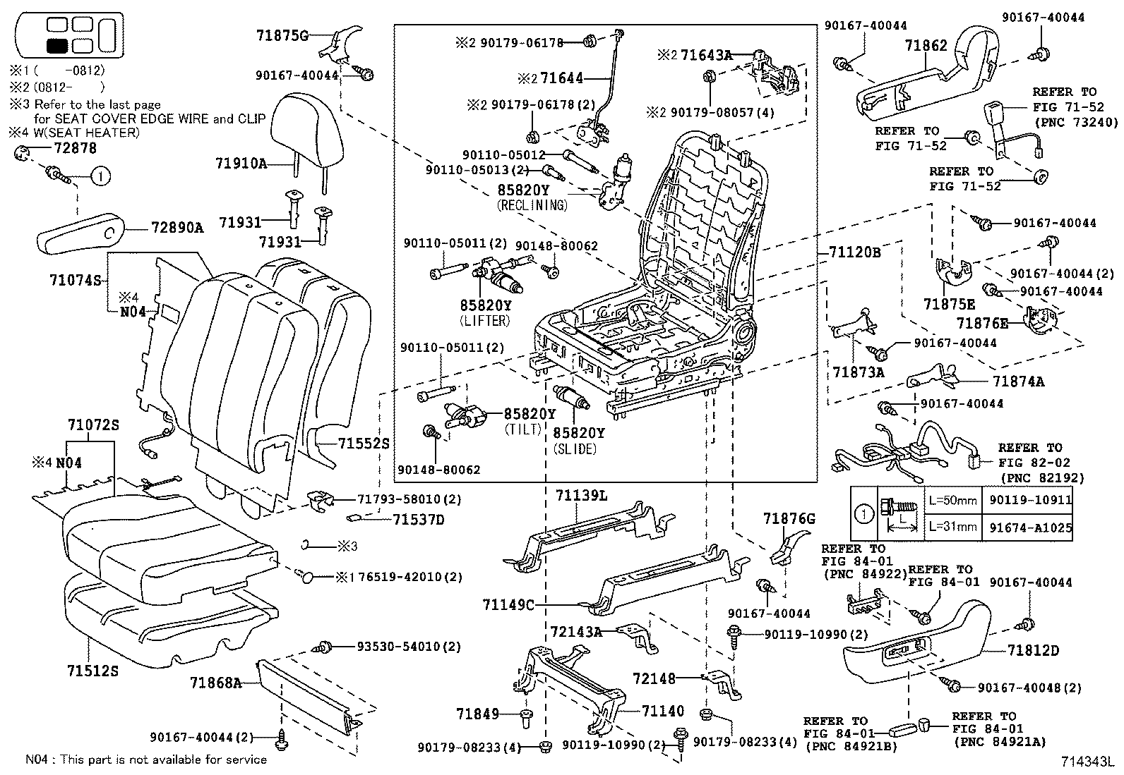 Asiento y pista del asiento