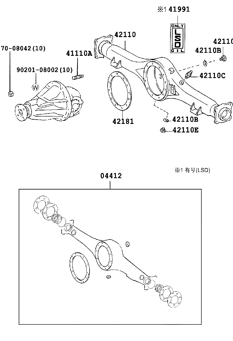 Rear Axle Housing Differential