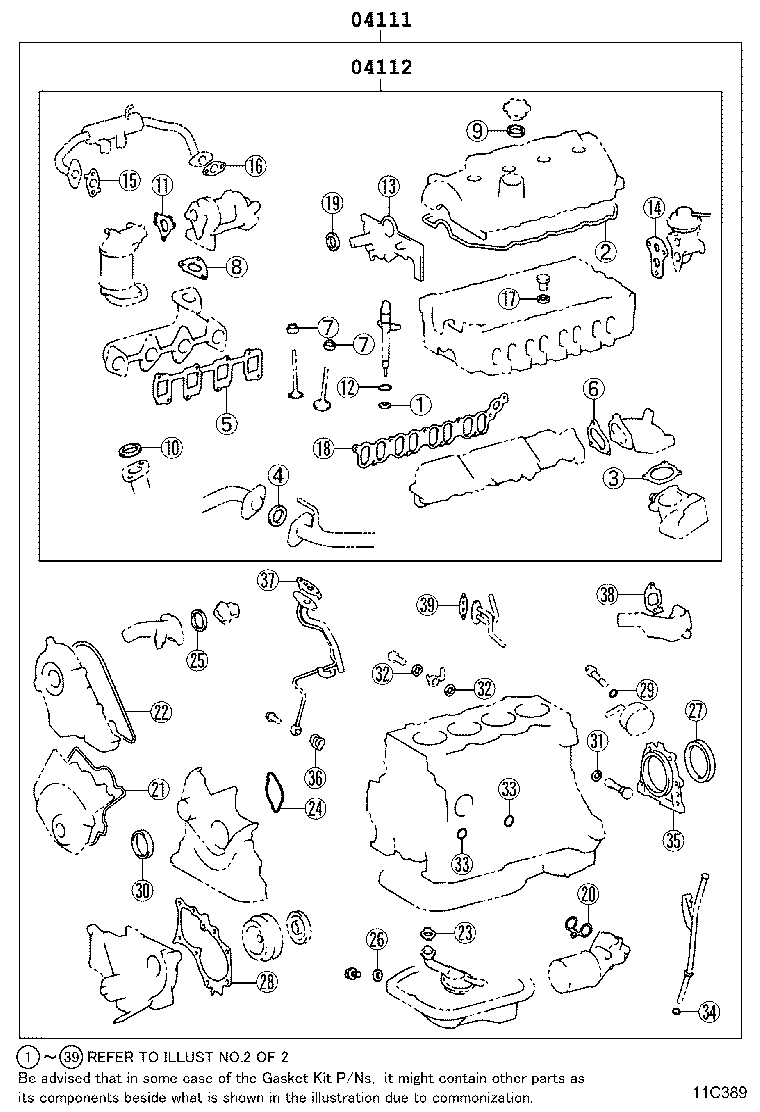 Engine Overhaul Gasket Kit