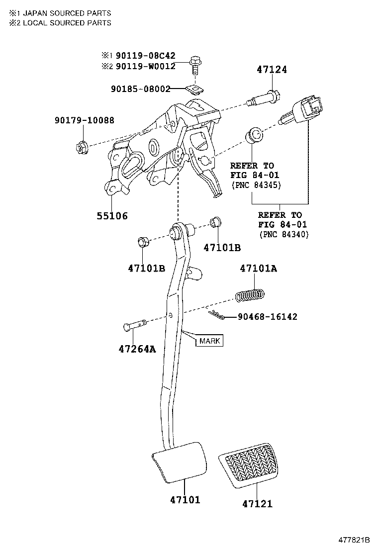 Brake Pedal & Bracket