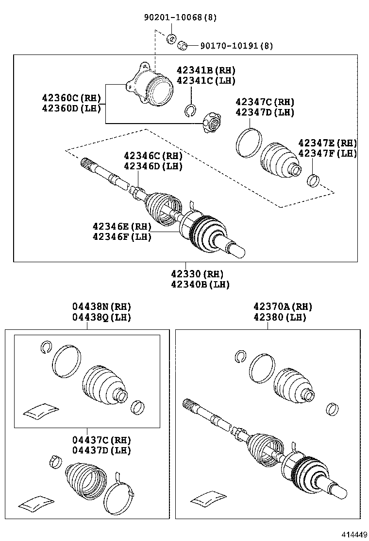 Rear Axle Shaft Hub
