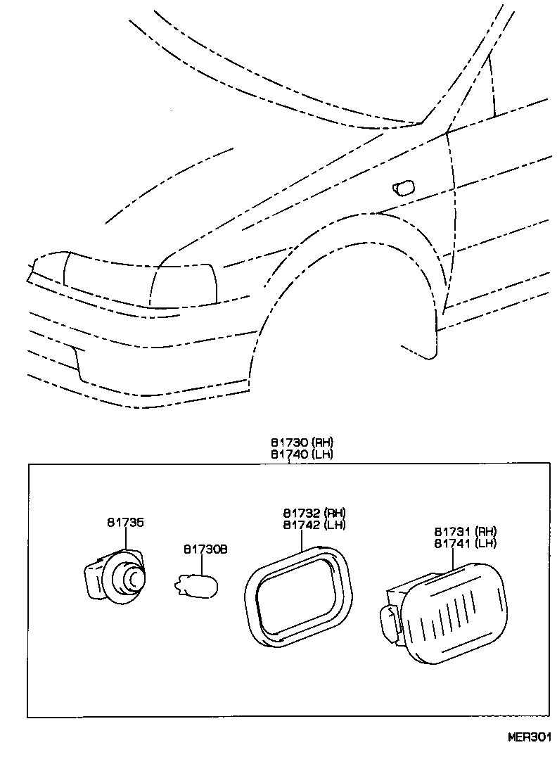 Turn Signal Lamp & Outer Mirror Lamp