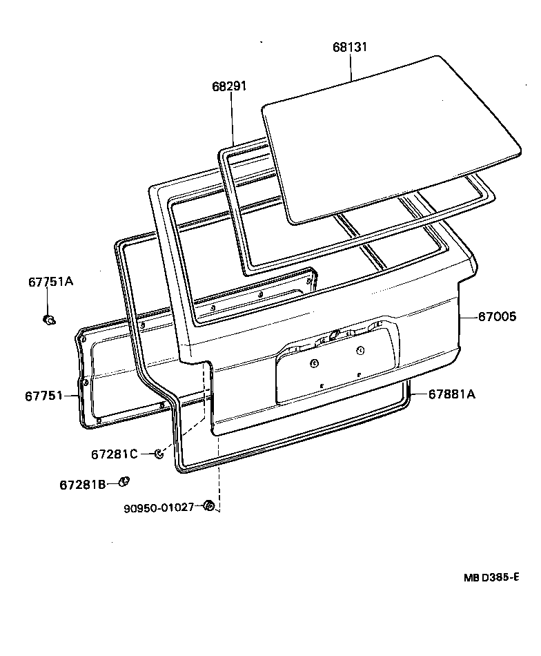 Back Door Panel Glass
