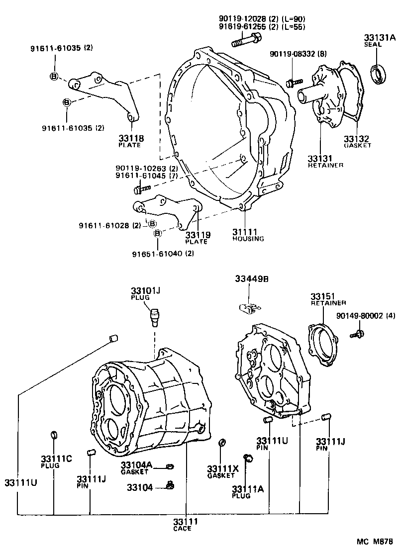 Clutch Housing + Transmission Case