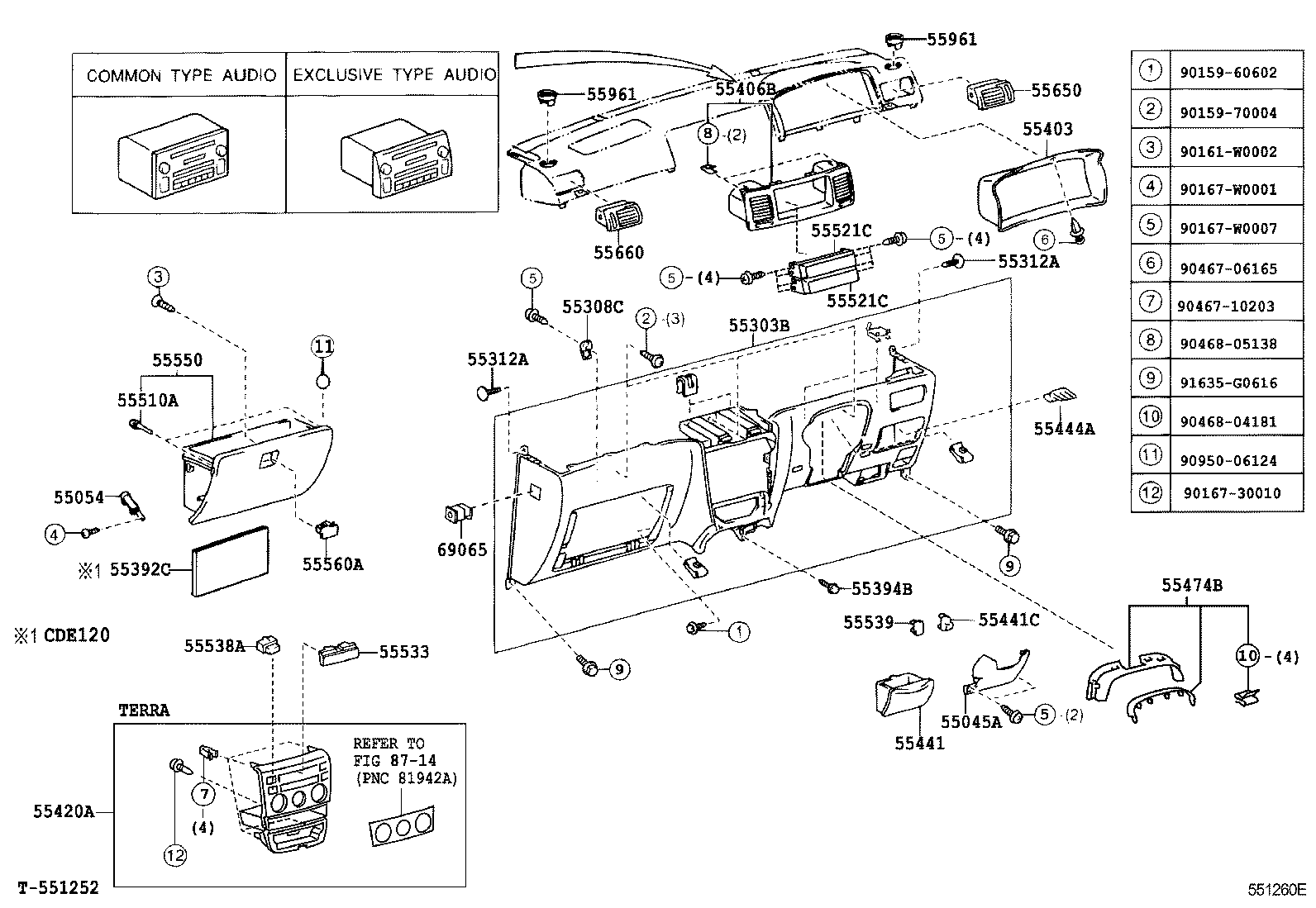 Instrument Panel Glove Compartment