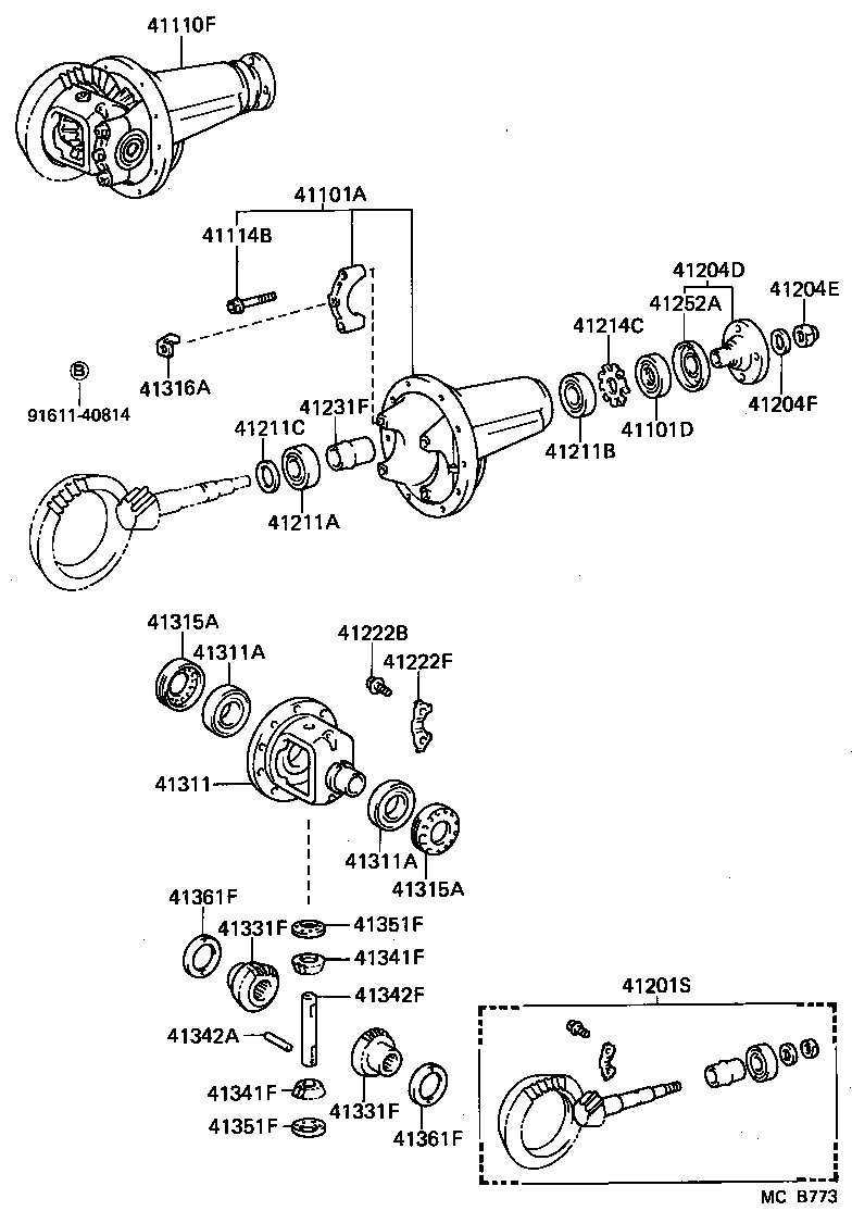 Front Axle Housing & Differential