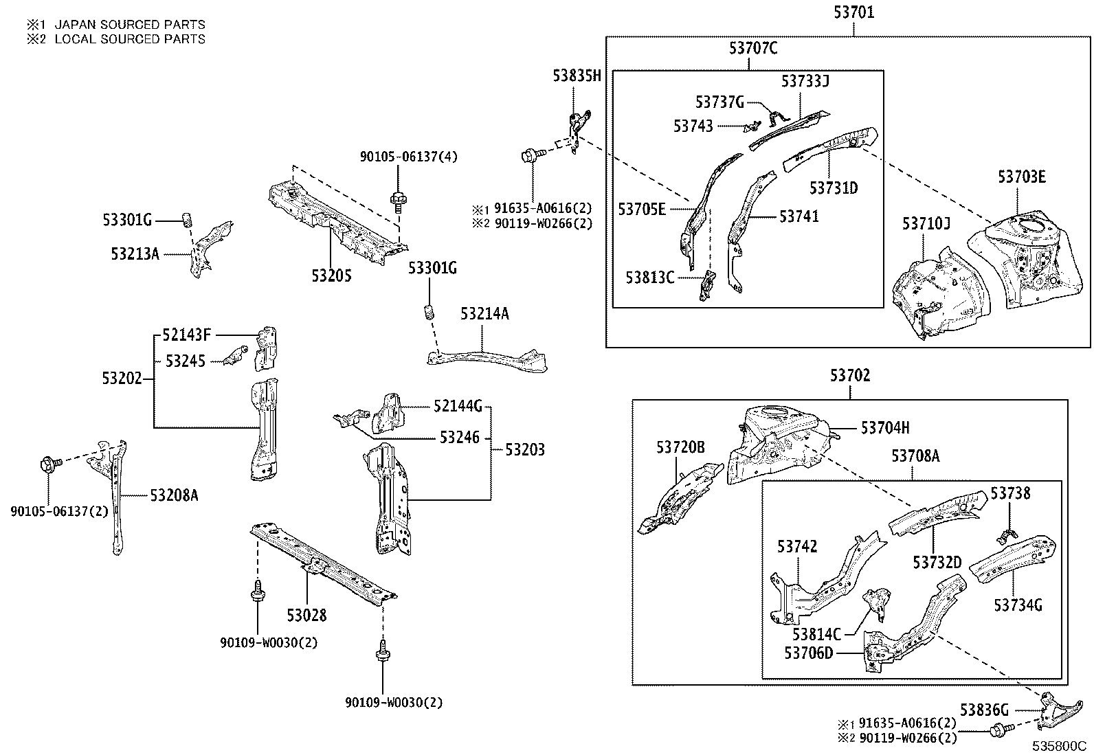 Front Fender Apron Dash Panel