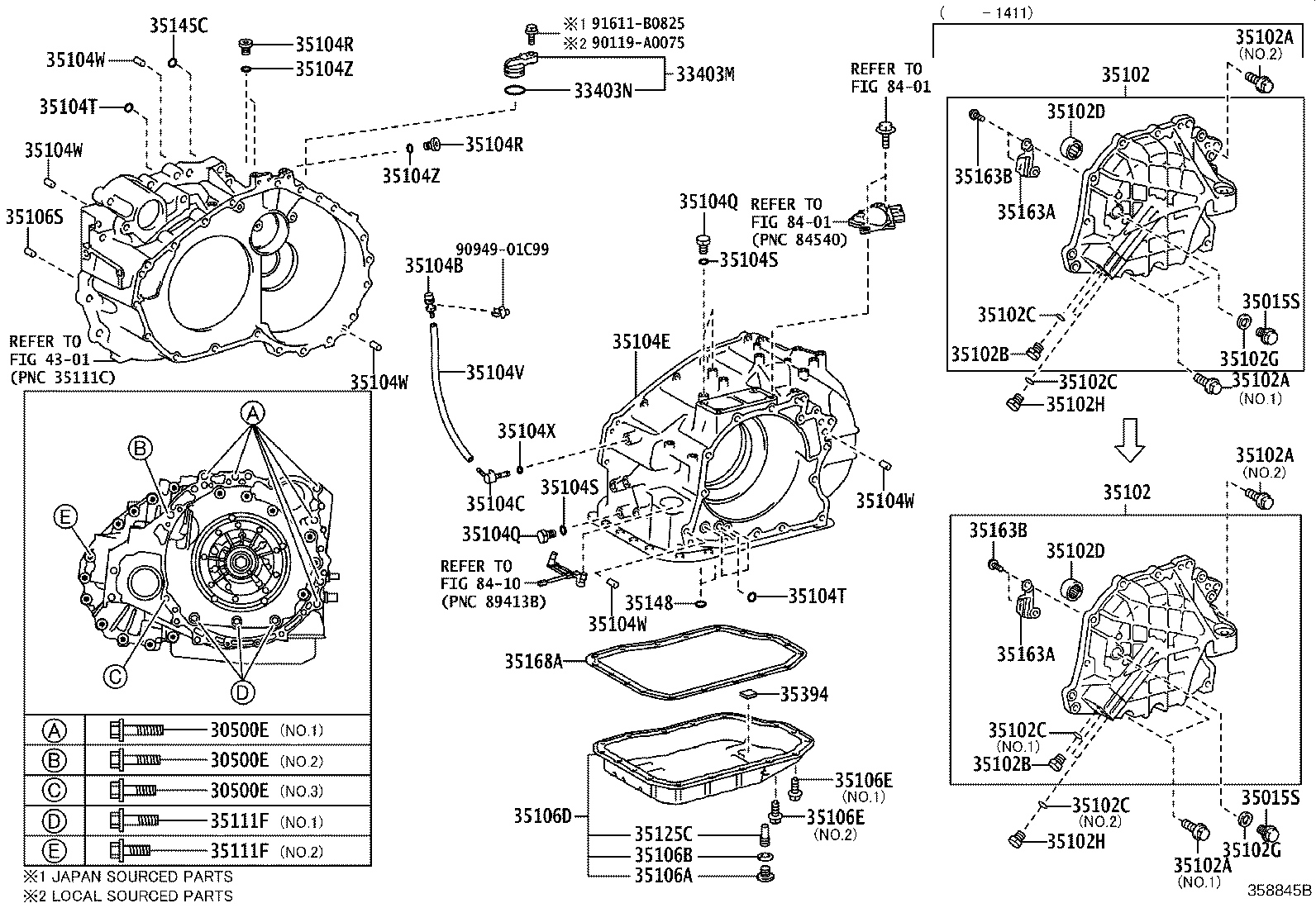 Transmission Case & Oil Pan