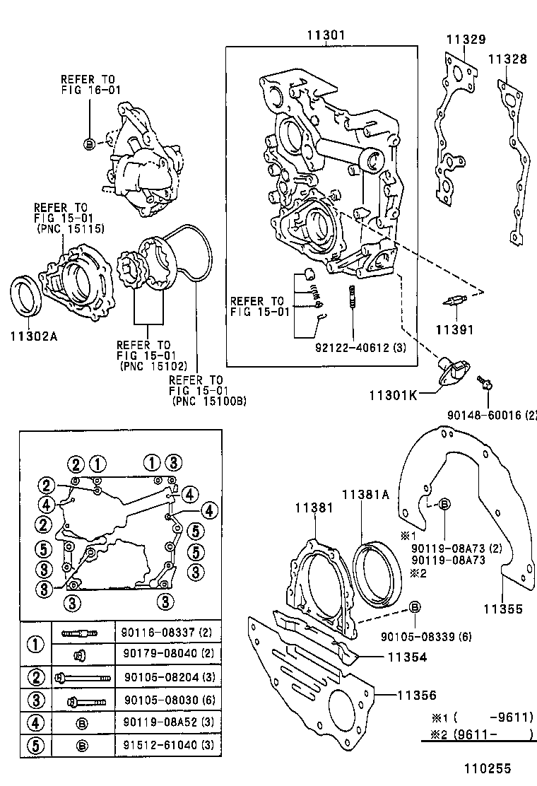 Timing Gear Cover & Rear End Plate