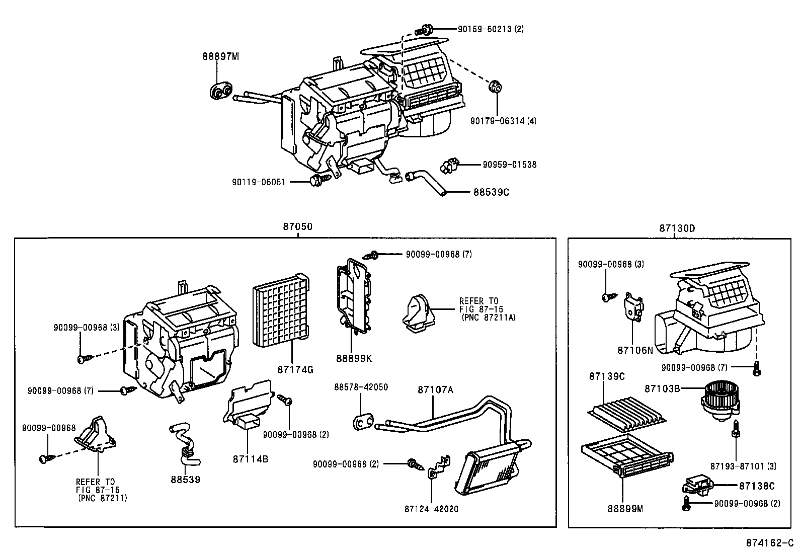87107-42160 Unit Sub-Assy, Heater Radiator Toyota | YoshiParts