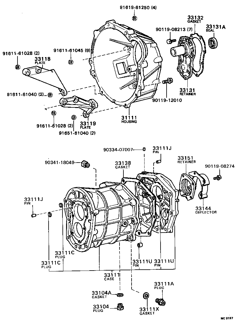 Clutch Housing + Transmission Case